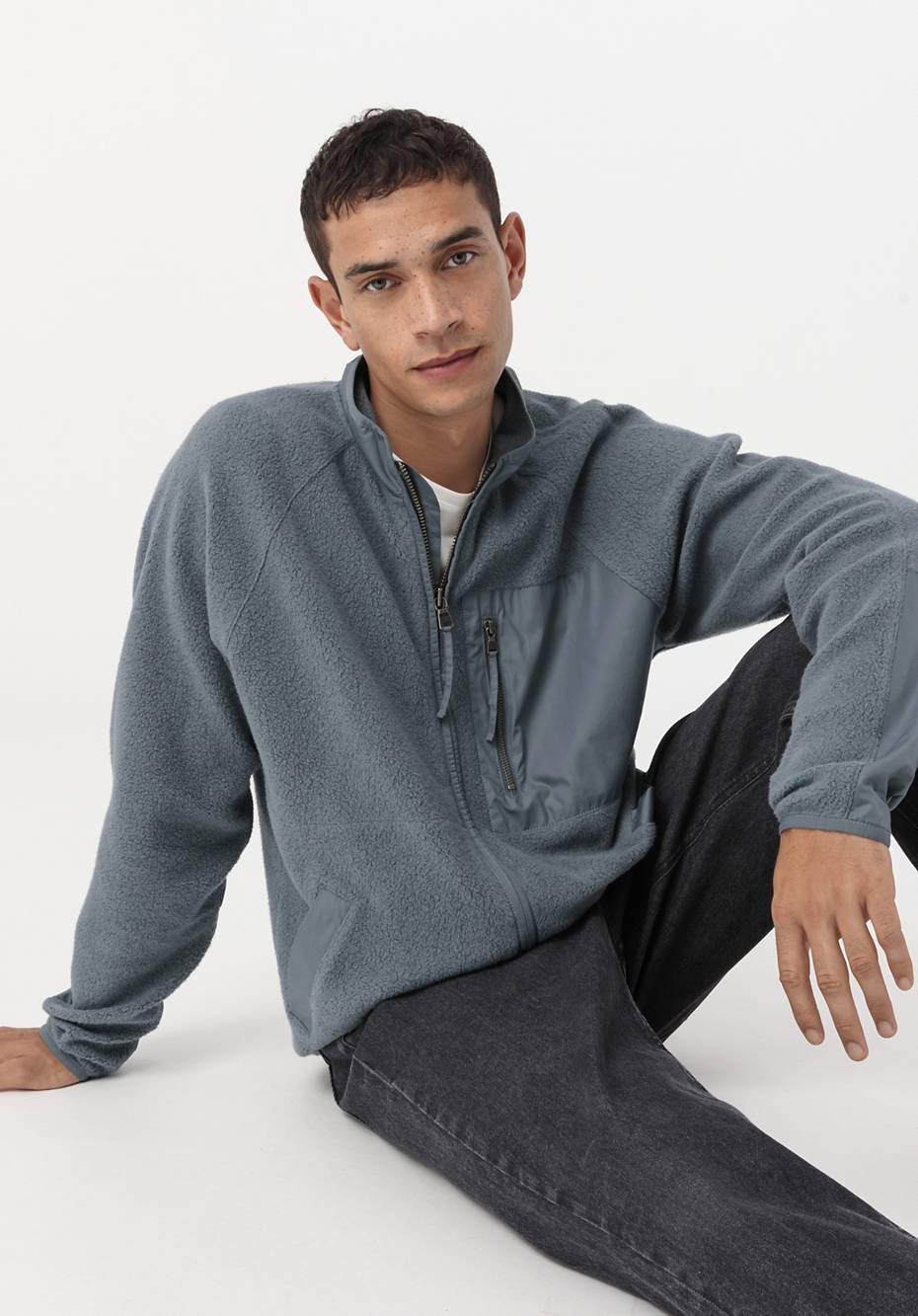 Fleece-Jacke BetterRecycling aus reiner Bio-Baumwolle