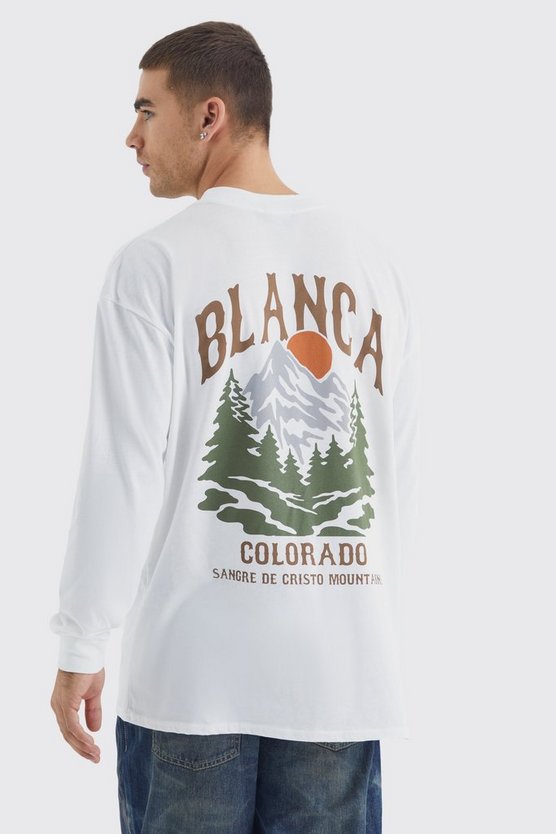 Langärmliges Oversize T-Shirt mit Colorado-Print