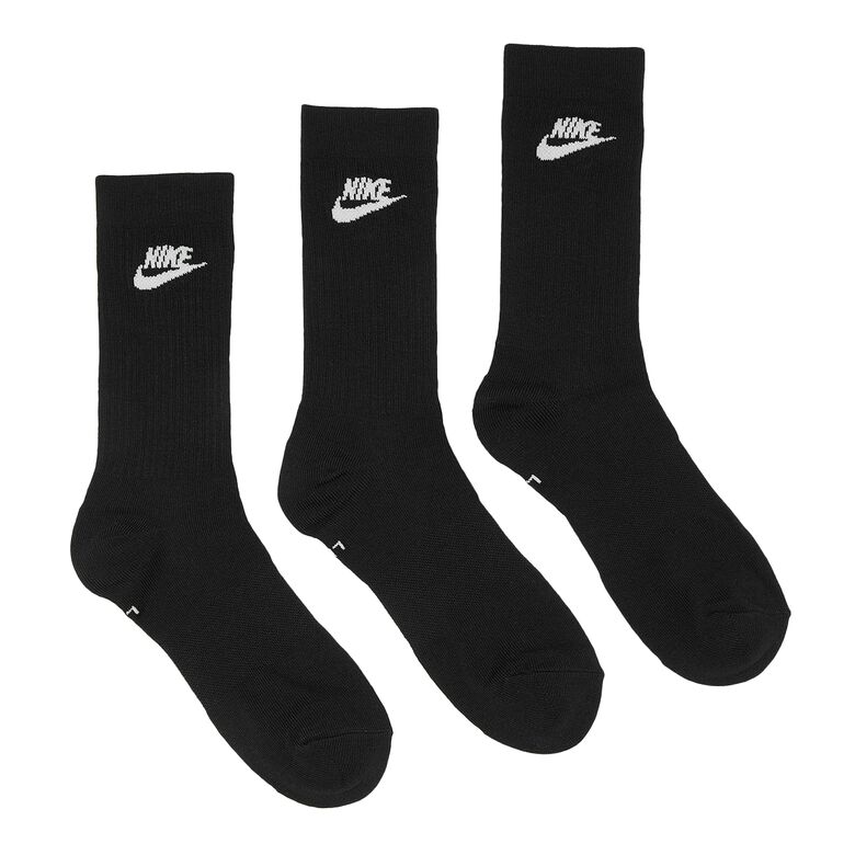 NIKE Sportswear Everyday Essential Crew Socks (3 Pack) black/white