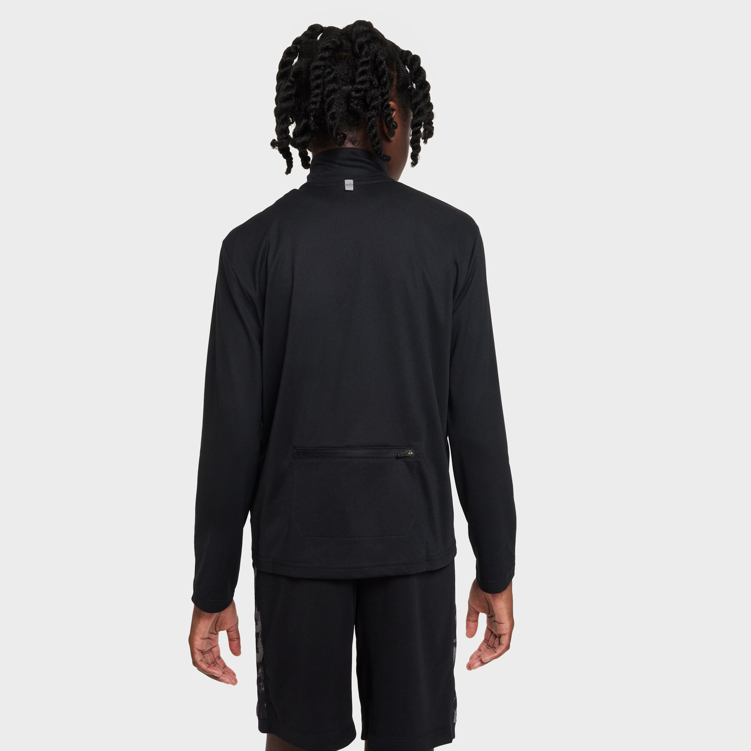 Dri-Fit Poly 1/4 Zip Longsleeve Jungen - Schwarz