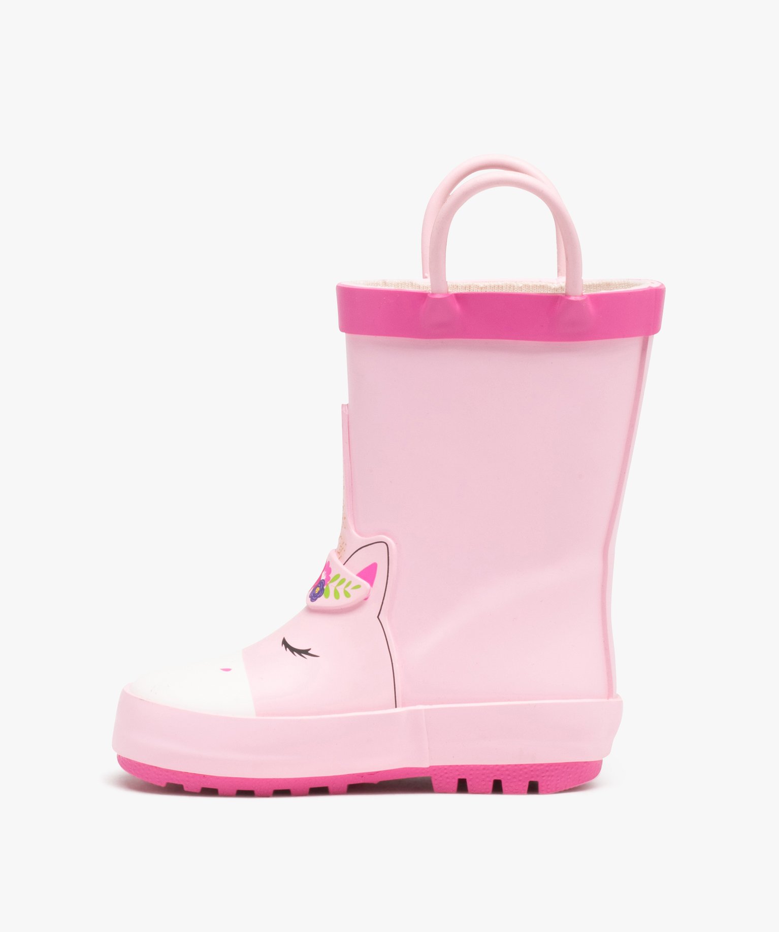 Bottes de pluie bébé fille à anses motif licorne rose | GEMO