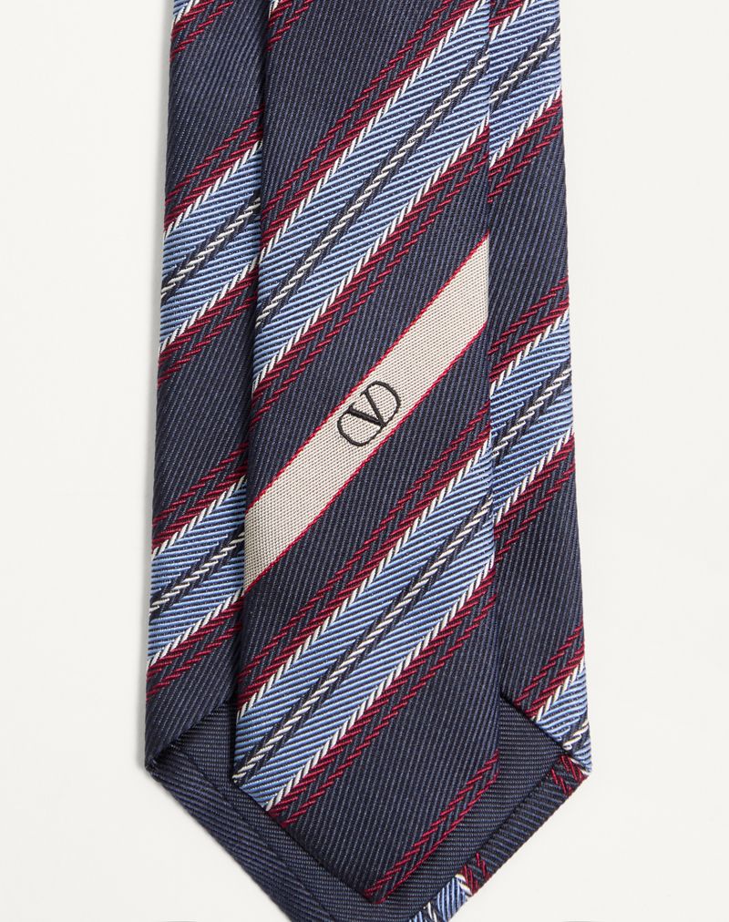 Valentie Regiment Jacquard Zijden Stropdas
