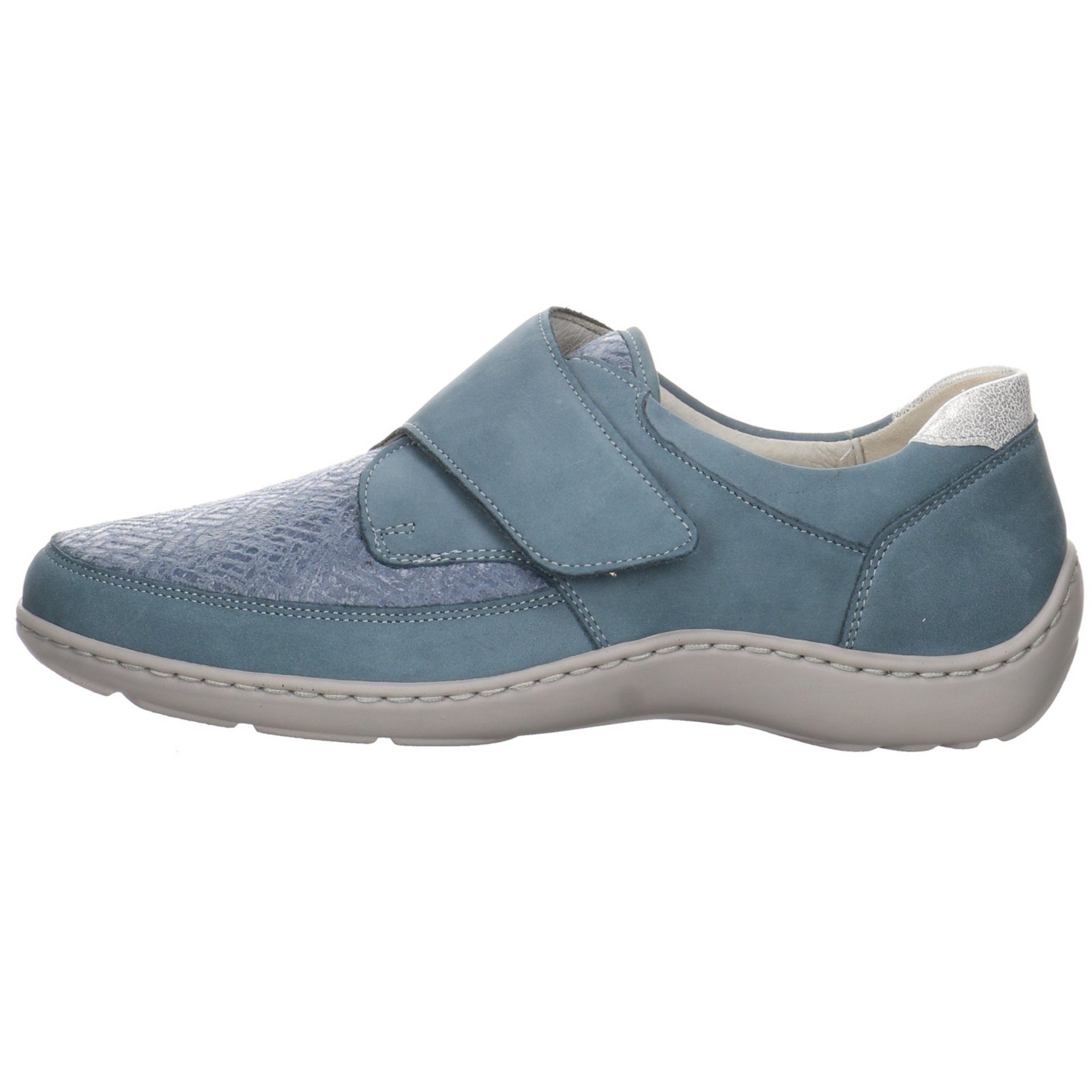 Waldläufer Damen Slipper Schuhe Henni Klettschuh Slipper Lederkombination