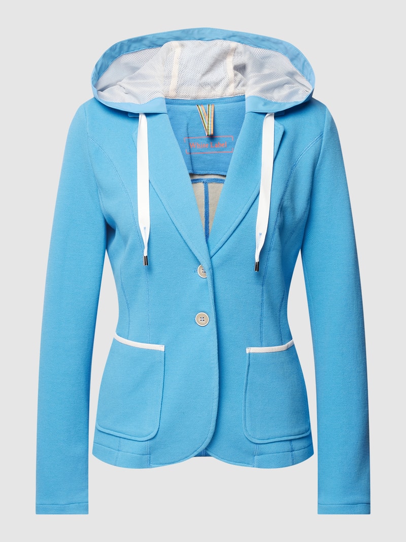 Blazer mit Kapuze in royalblau