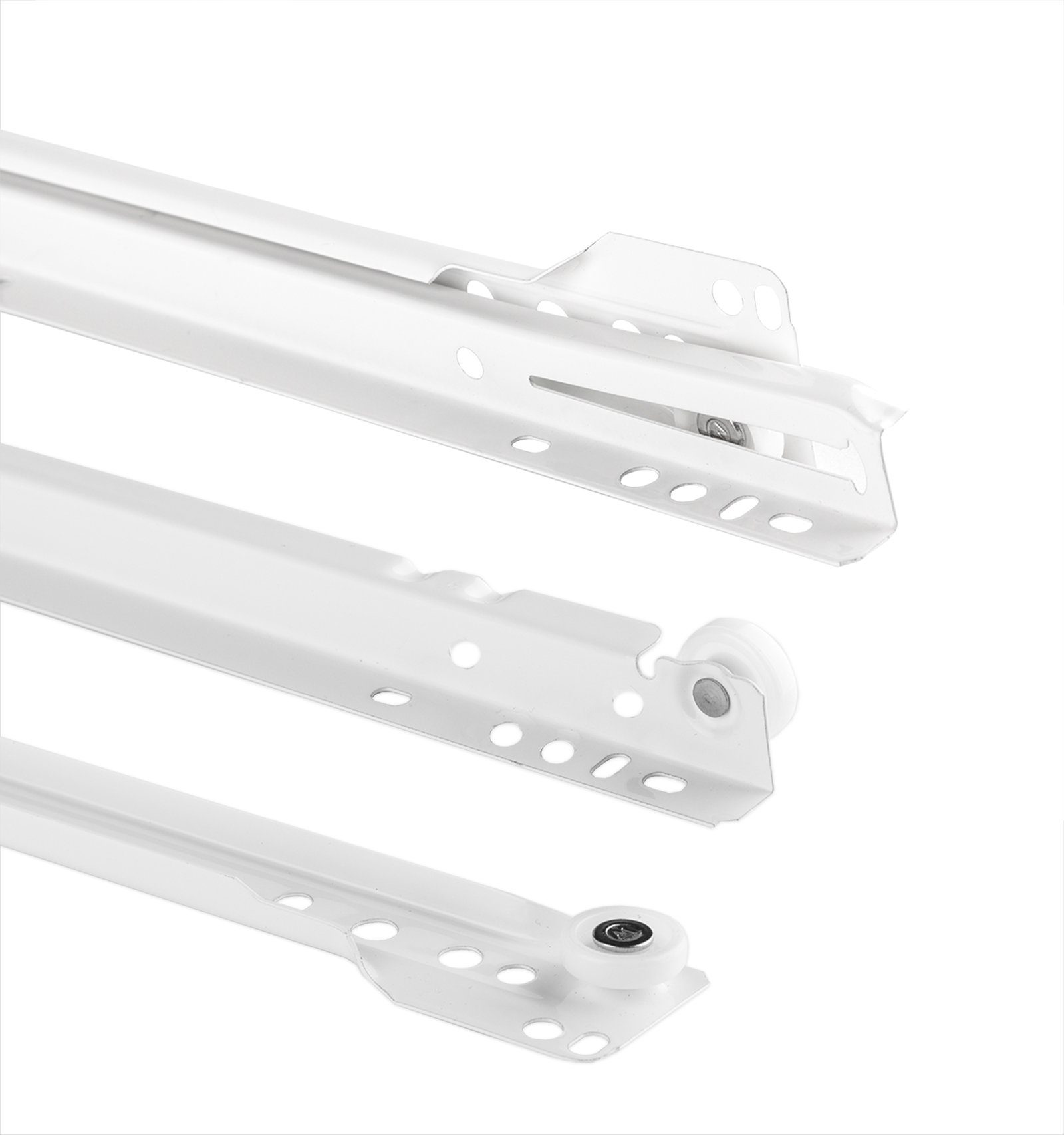 BigDean Auszug 1 Paar Schubladenschienen 350mm Schubladenauszug weiß Schienen