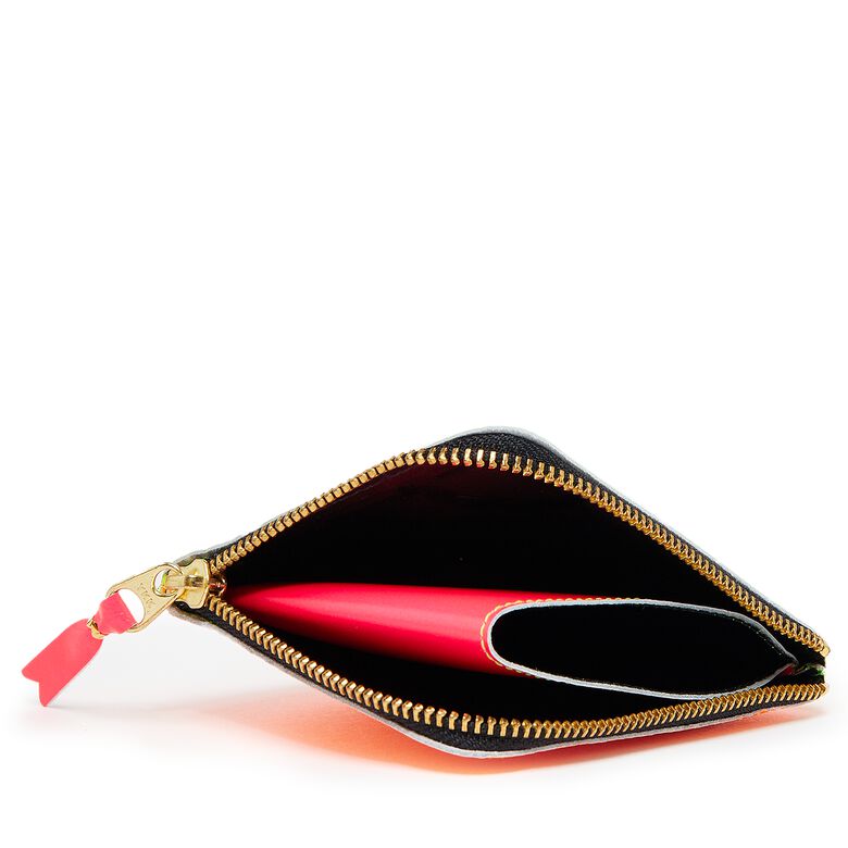 Comme des Garcons Wallet Super Fluo Leather Line yellow/orange