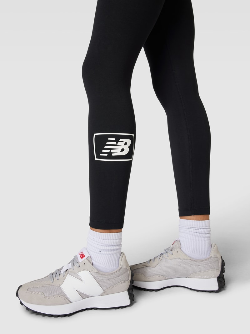 Sportleggings mit Logo-Print Modell 'Essentials Americana' in schwarz
