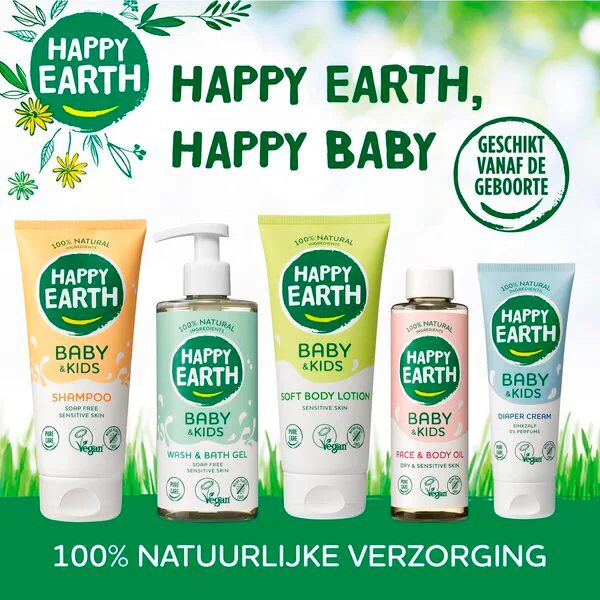Happy Earth Baby & Kids 100% naravni gel za umivanje in kopel 300 ml