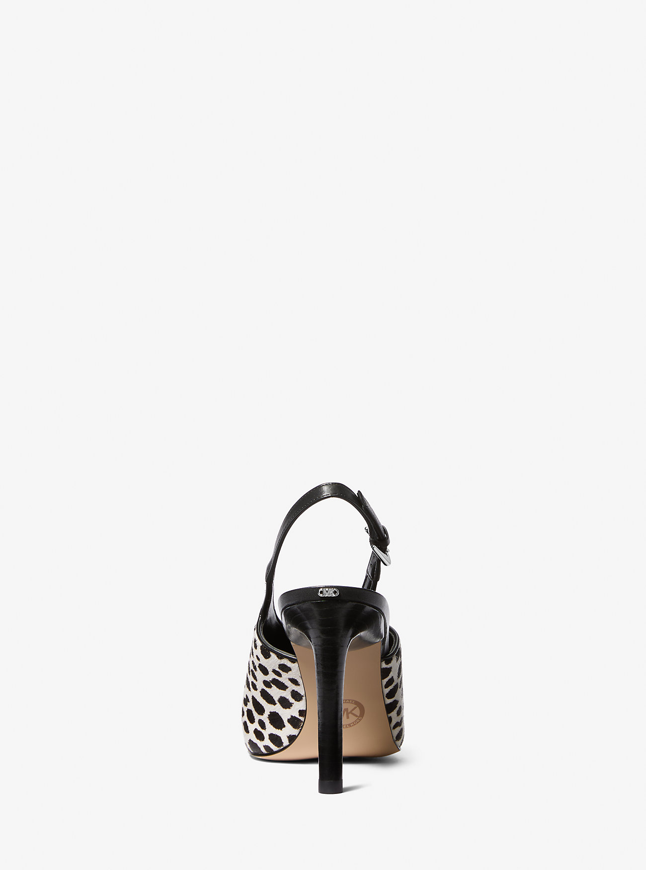 Kasia Slingback Pumps med gepardmønster og kalvehår – SVART KOMBO