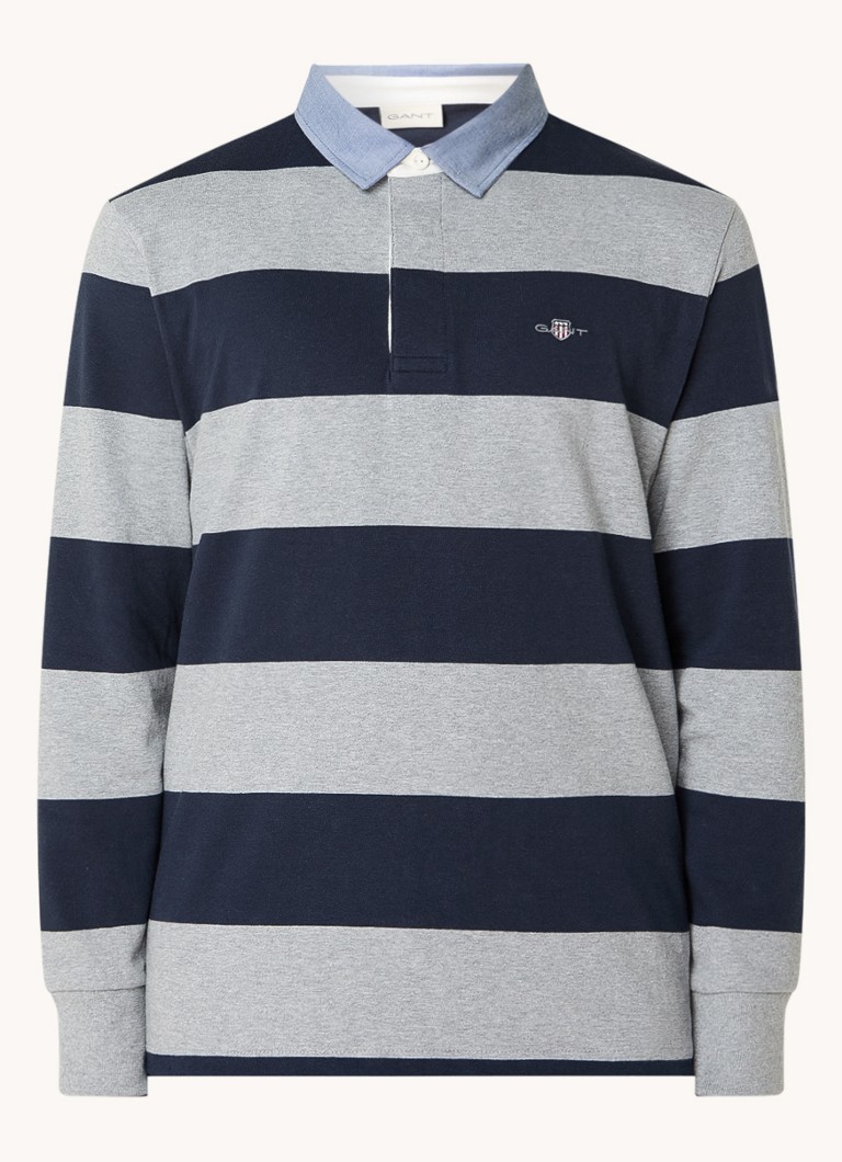 Tricou polo Gant cu croială clasică, dungi și logo.