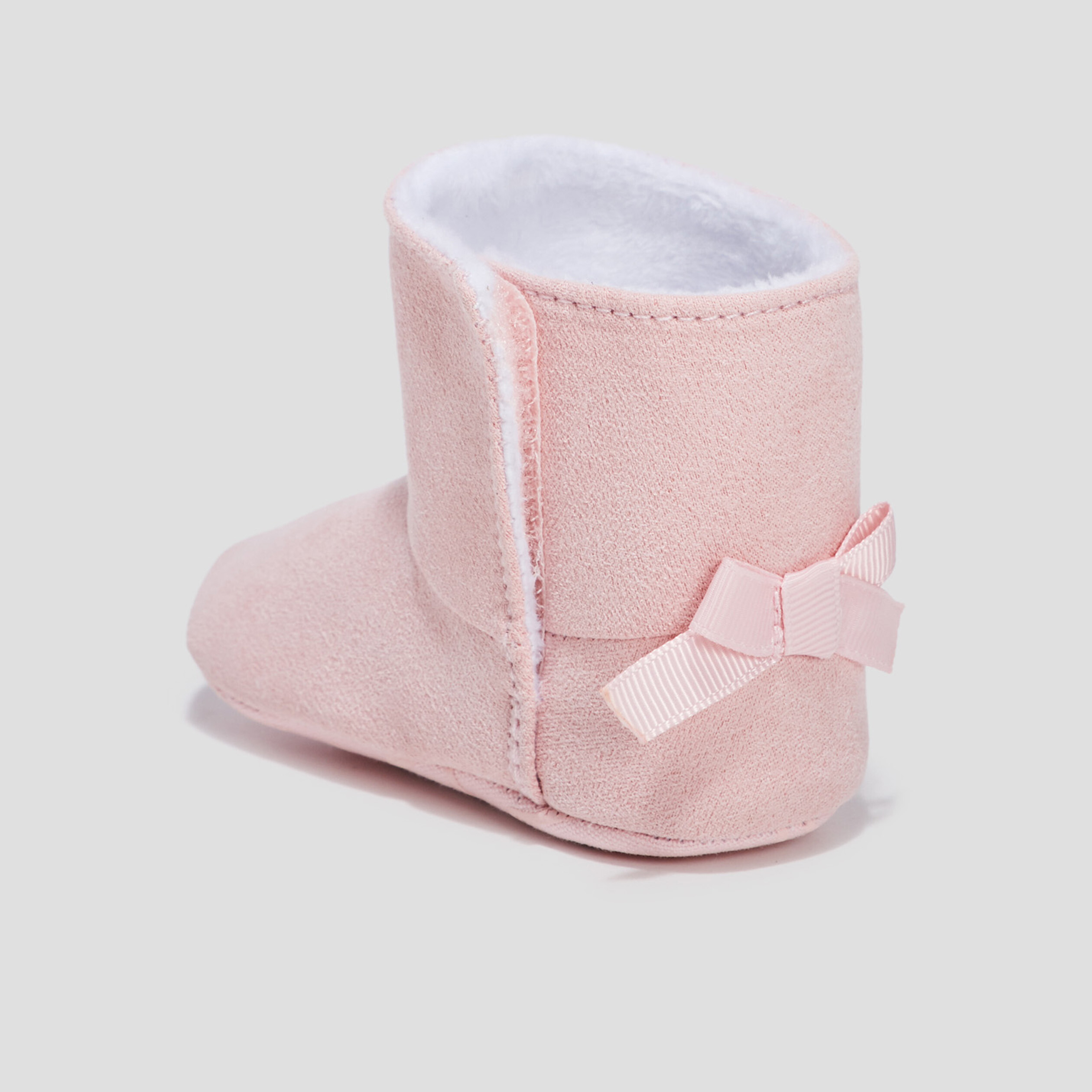 Bottines avec noeuds rose bébé fille | La Halle