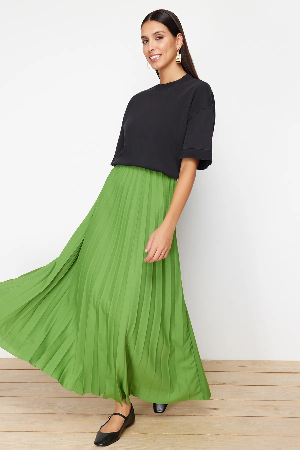 Trendyol Modest  Skirt - Grün - Maxi