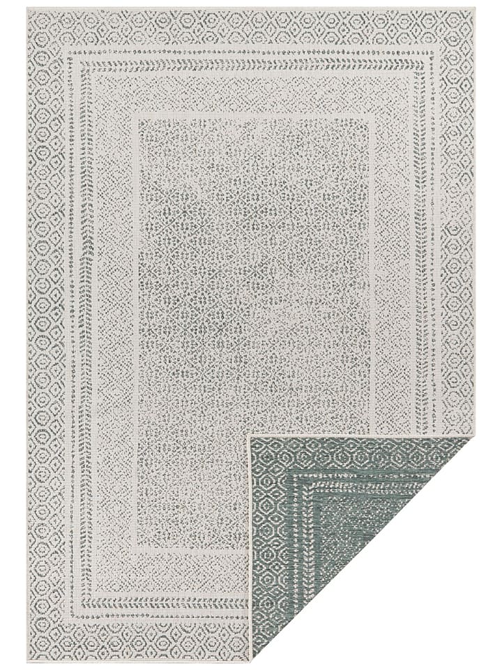 WHITE LABEL Indoor-/ Outdoor-Teppich in Grün/ Creme günstig kaufen