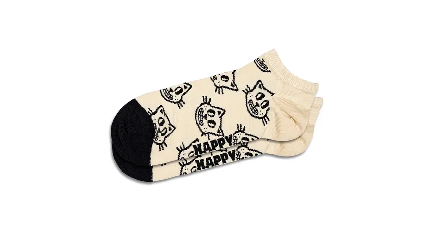 Happy Socks Unisex Sneaker Socken Cat White