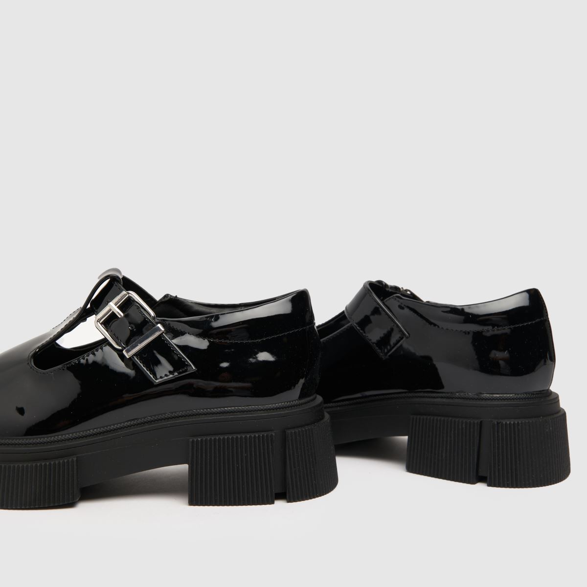 Schuh svarta logic grova lackskor för flickor