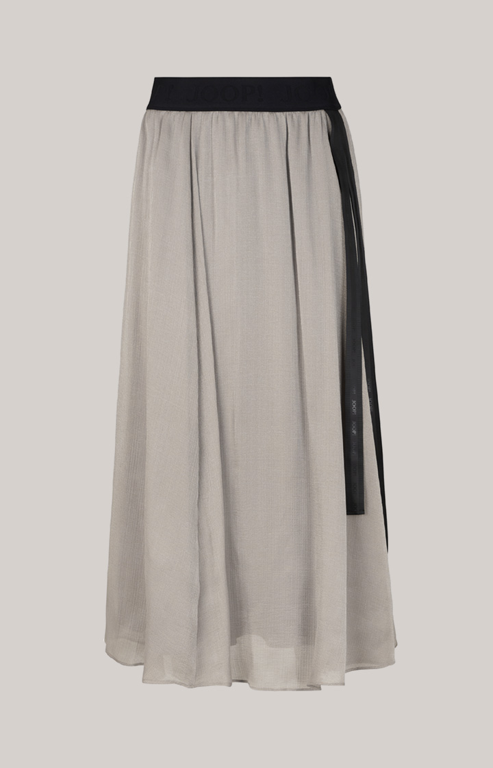 Crêpe-Organza-Rock in Beige