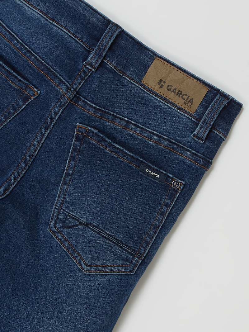 Super Slim Fit Jeans mit Stretch-Anteil Modell 'Xevi' in jeans