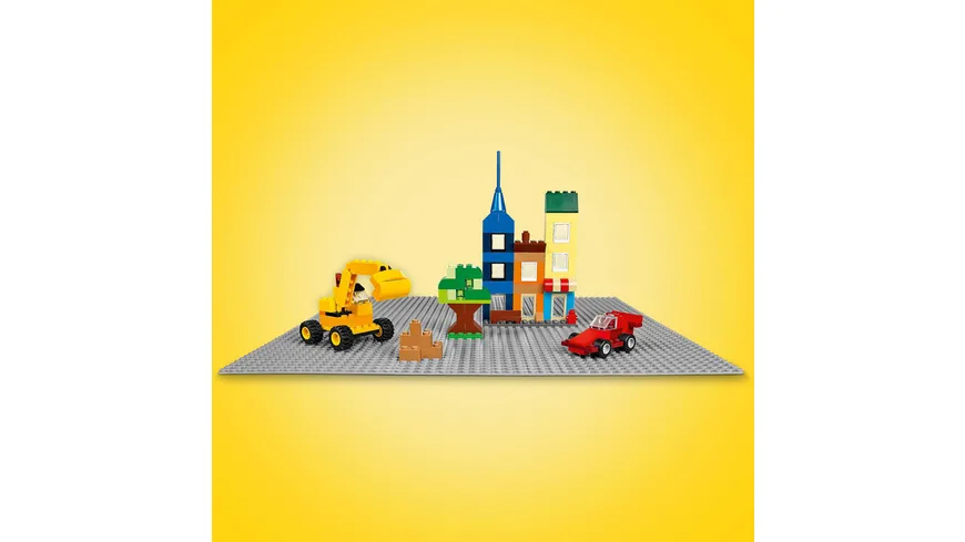 LEGO Classic 11024 Graue Bauplatte, Grundplatte für LEGO Sets, 48x48