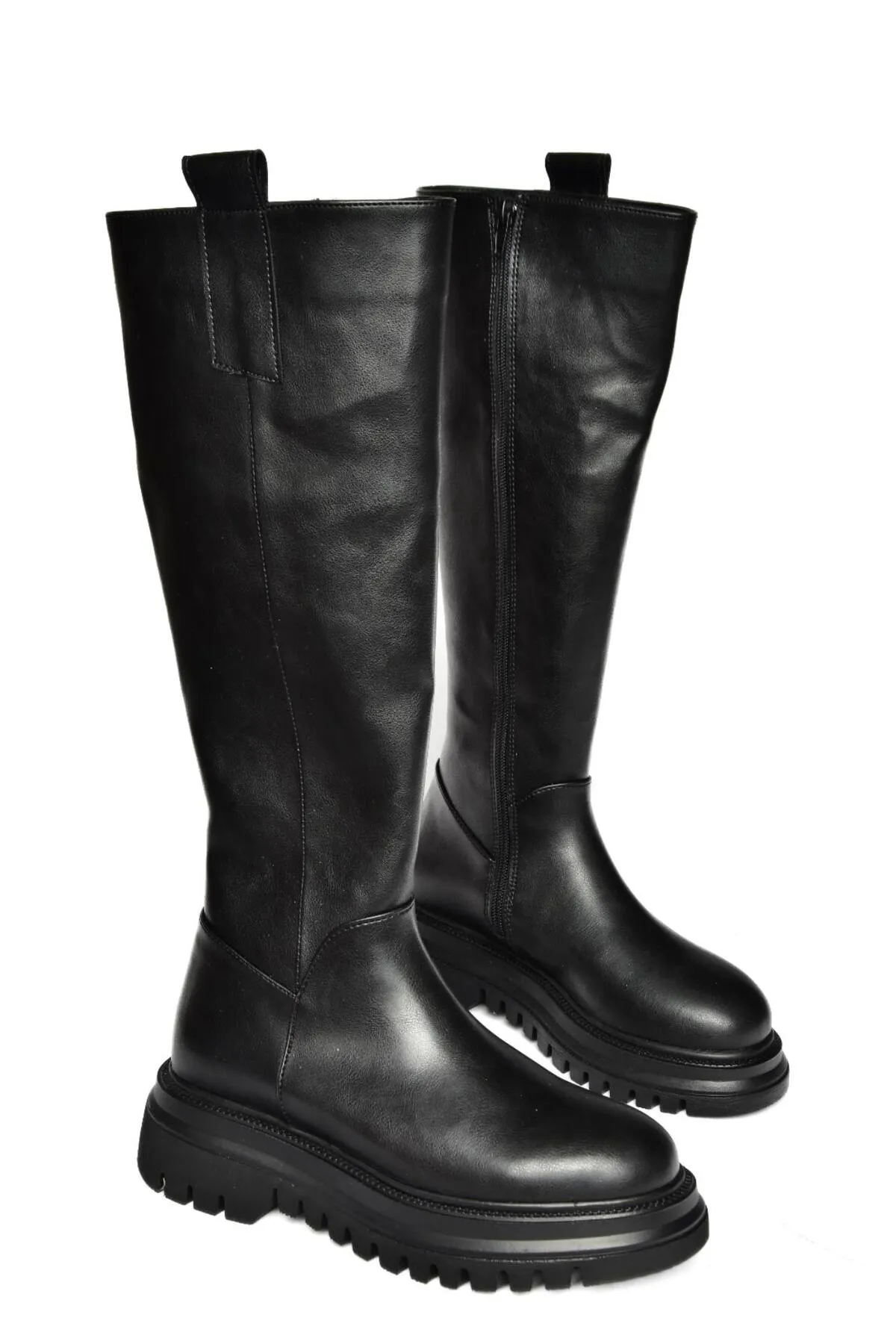 Fox Shoes  R312401309 Schwarze Damenstiefel mit dicken Sohlen