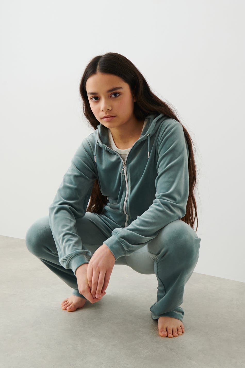 Y velour zip hoodie