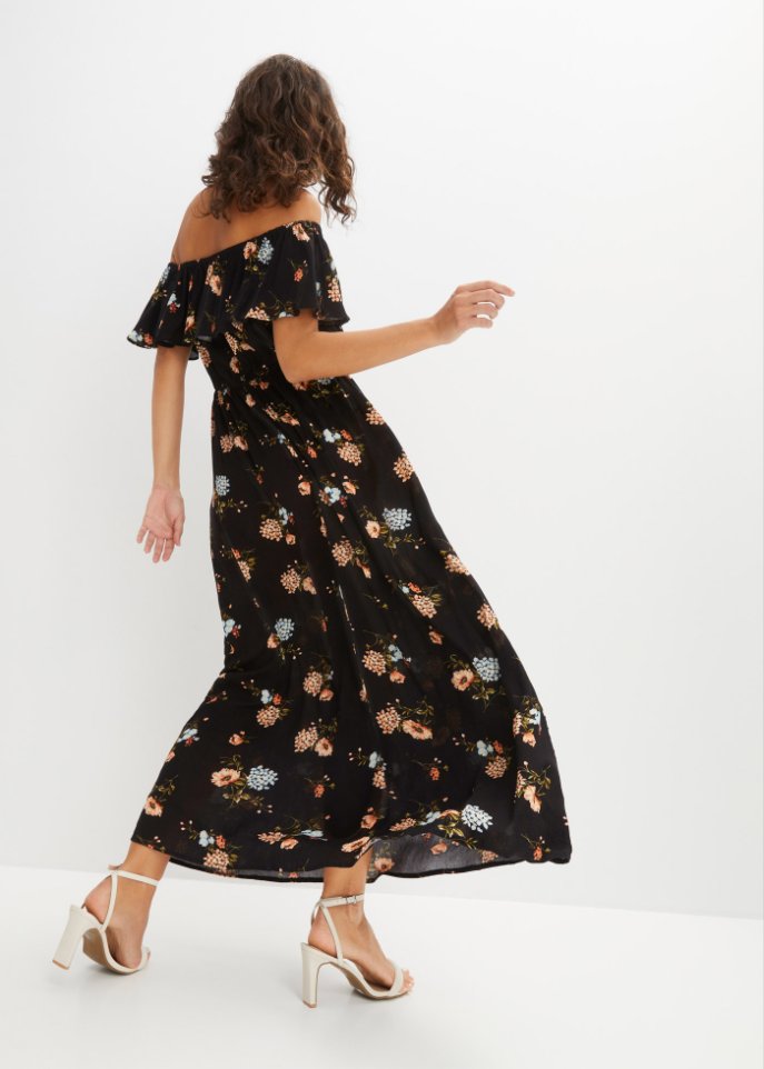bedrucktes Carmen-Kleid