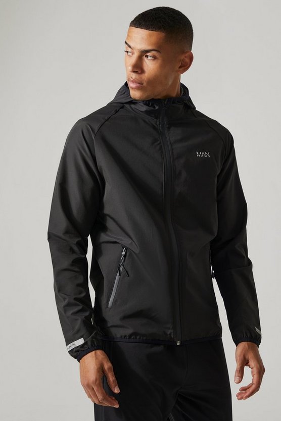 Man Active Windbreaker mit Trichterkragen