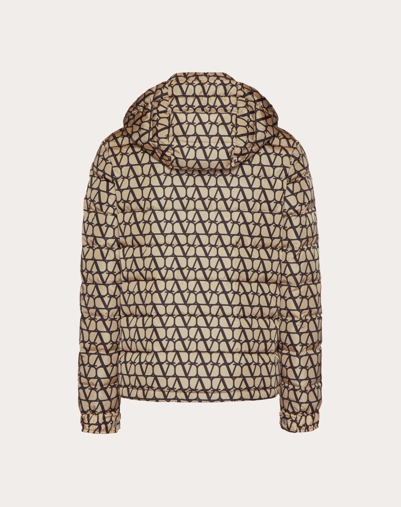 Nylon donsjack met Toile Iconographe-print.