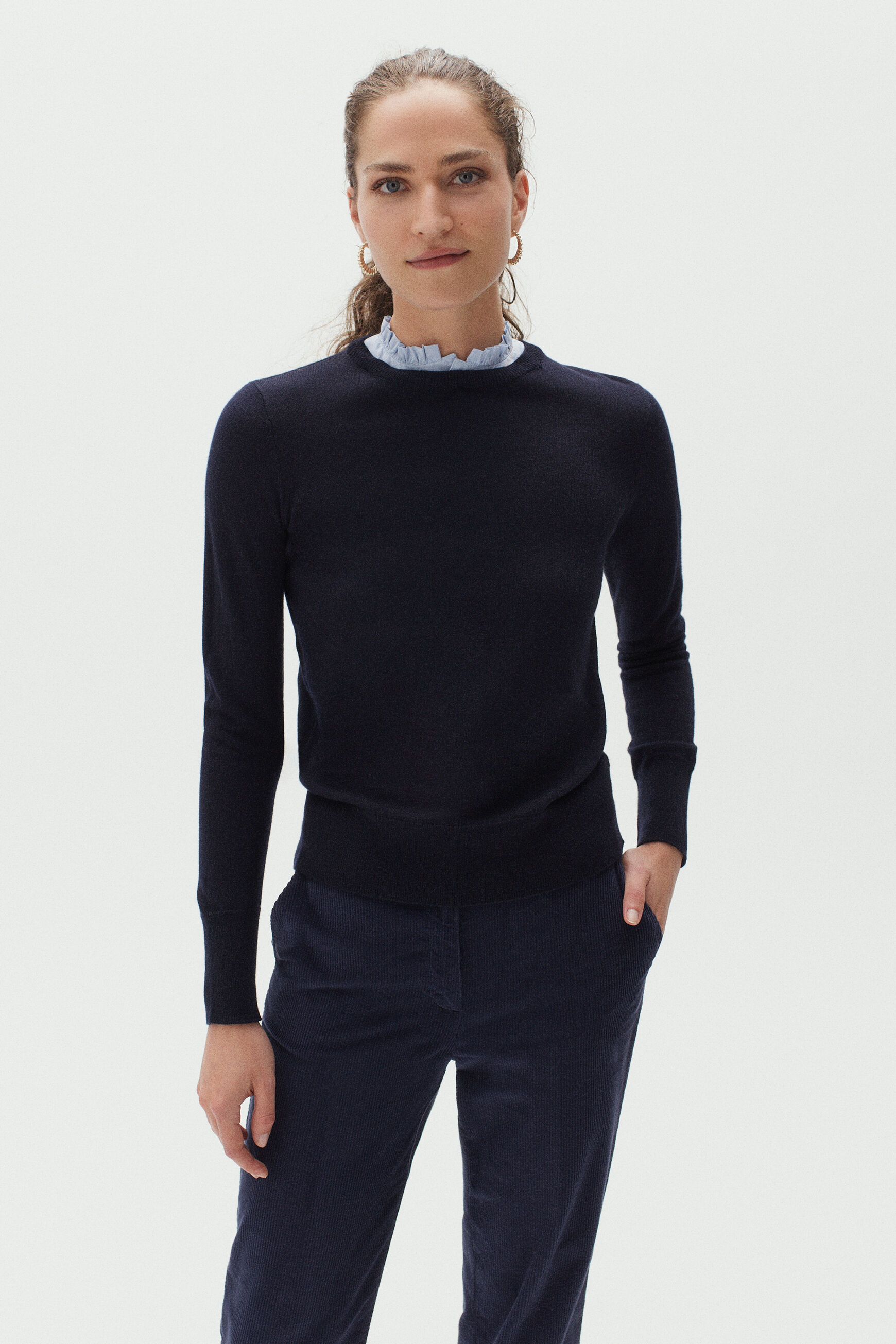 pull meryblue bleu marine femme