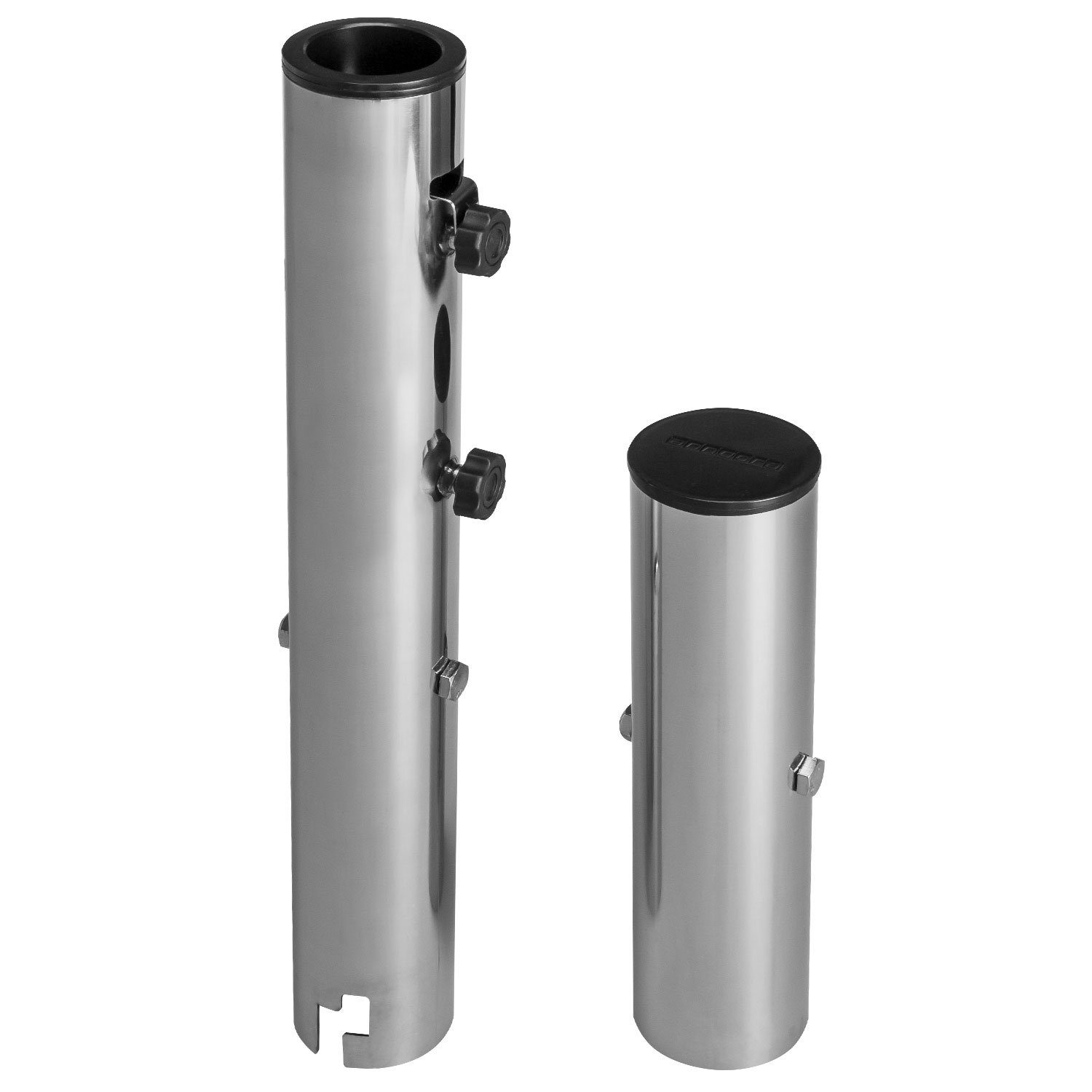 anndora Betonschirmständer Bodenhülse Edelstahl XL für HQ Schirme mit Adapter 60 / 50 mm