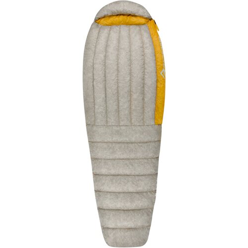 DAUNENSCHLAFSACK SPARK SPI - LONG LIGHT GREY / YELLOW