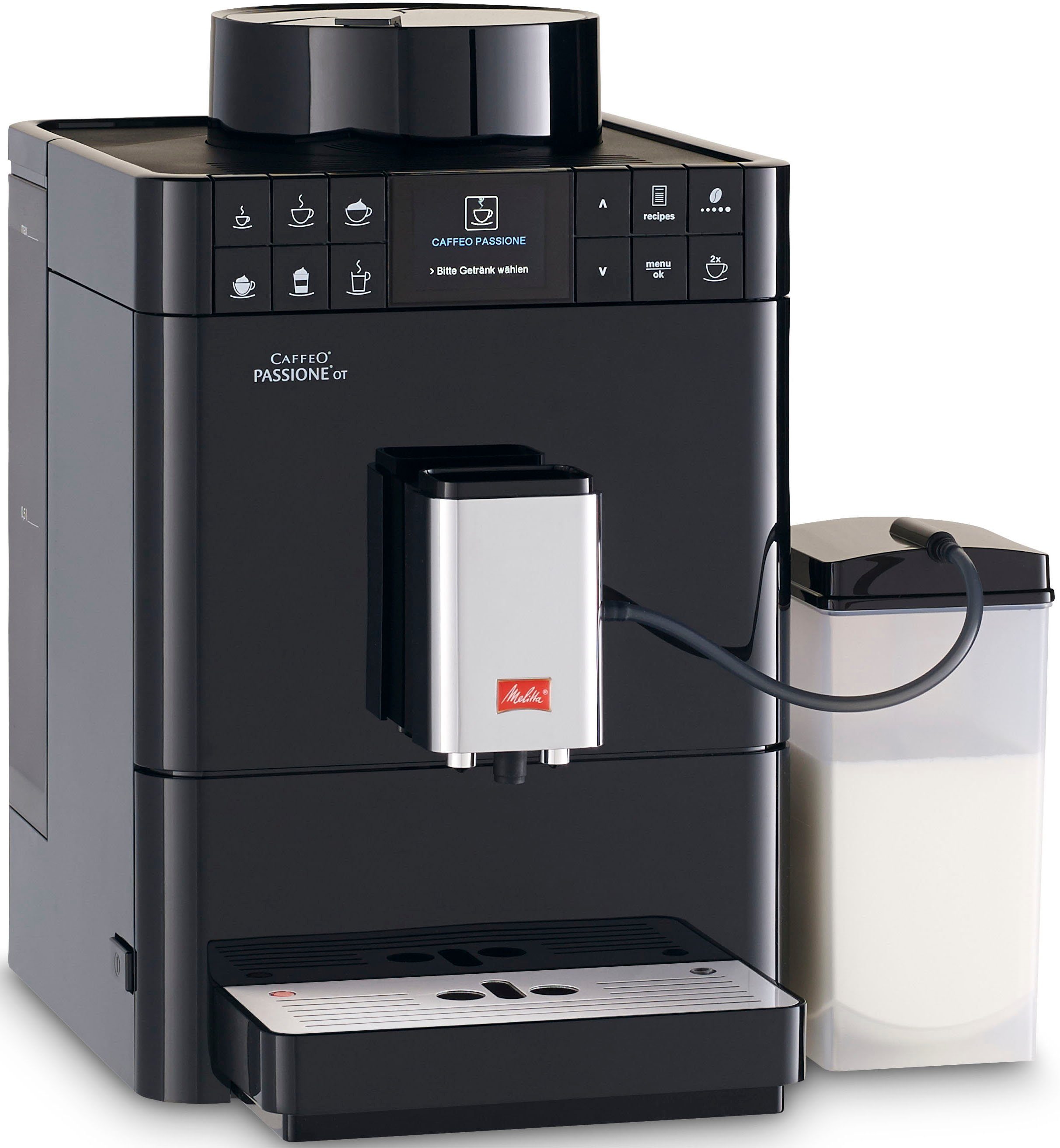 Melitta Kaffeevollautomat Passione® One Touch F53/1-102, schwarz, One Touch Funktion, tassengenau frisch gemahlene Bohnen
