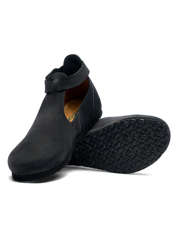 Comfortfusse Leder-Ballerinas in Schwarz günstig kaufen