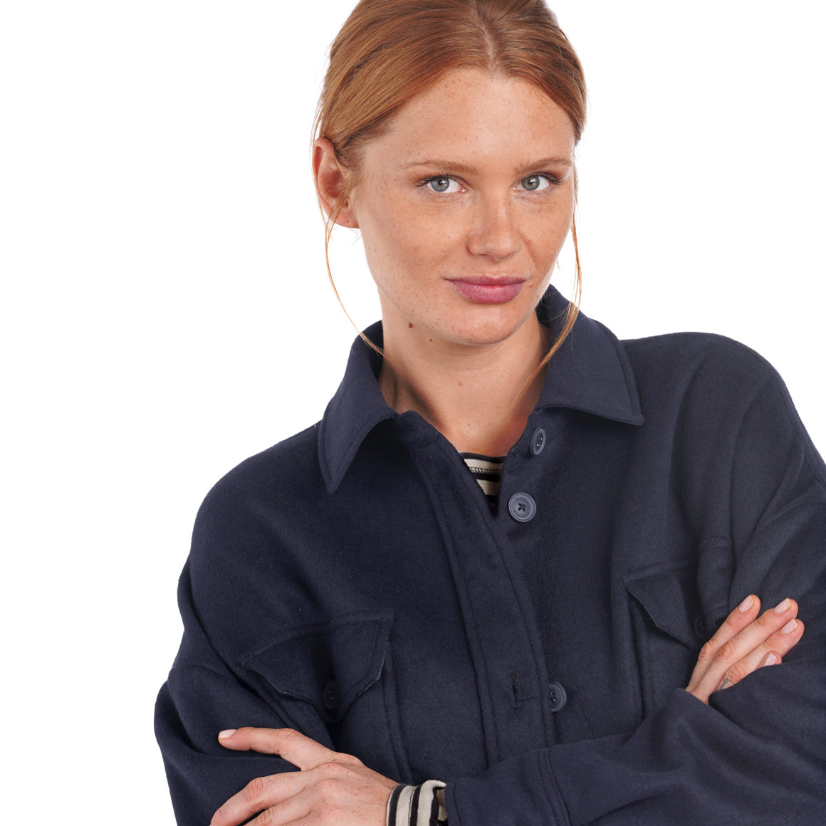 Damen Hemdjacke lang geschnitten
