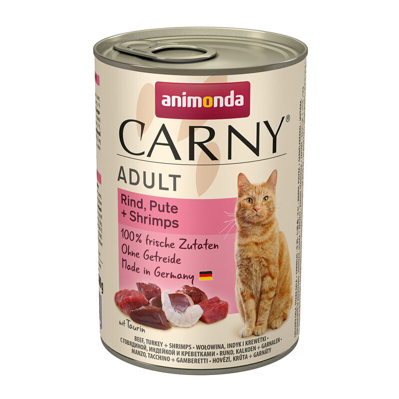 Animonda Nassfutter Animonda CARNY Adult 6x400g Rind, Pute & Shrimps