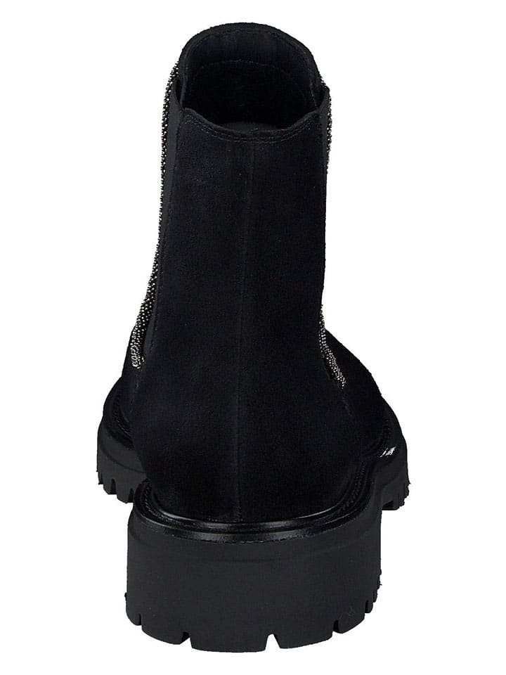 Paul Green Leder-Chelsea-Boots in Schwarz günstig kaufen