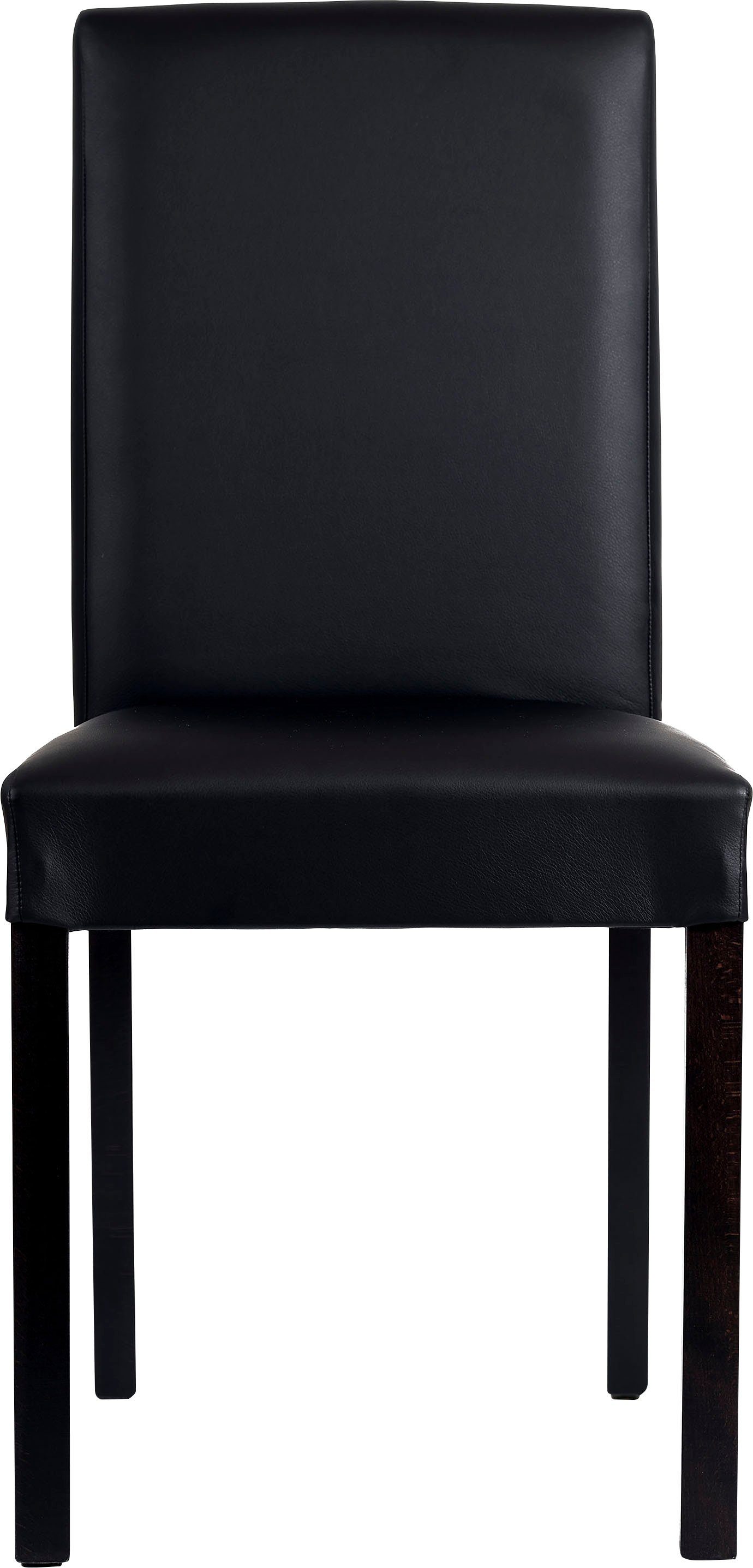 Home affaire 4-Fußstuhl Nina (Set, 2 St), Gestell Buche Massivholz wenge lackiert