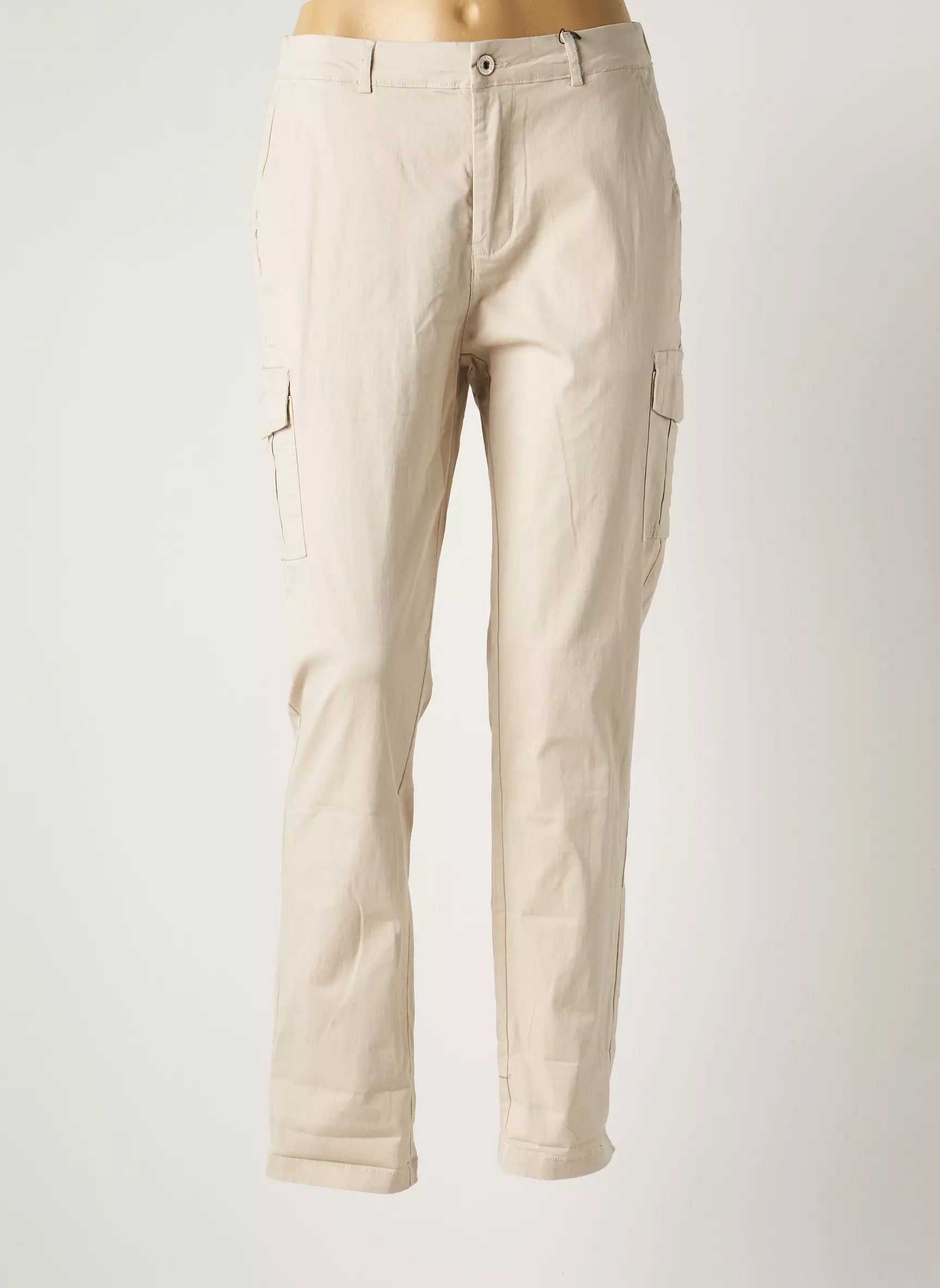 Sarah John Pantalons Droits Femme couleur beige