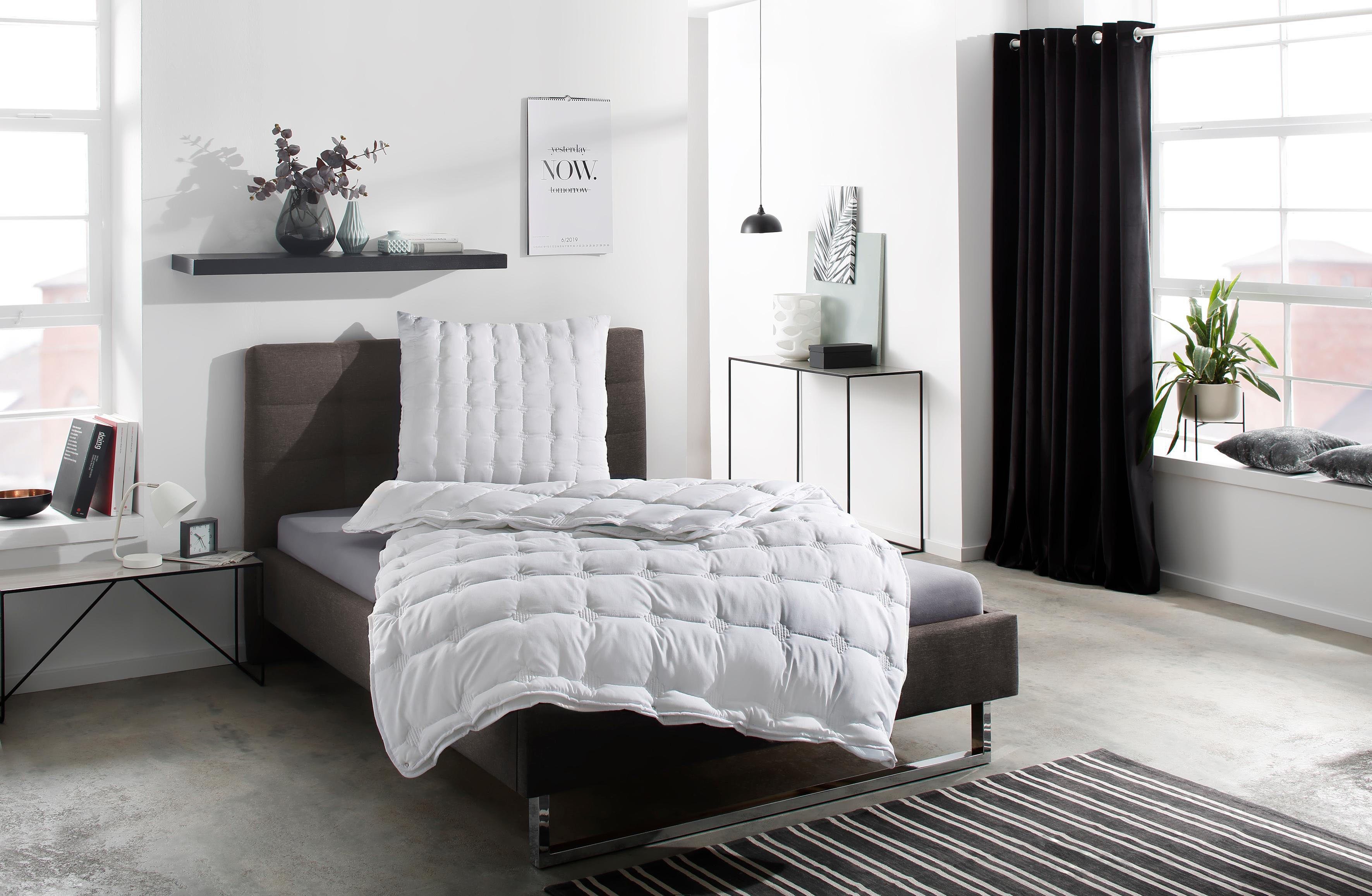 Steppbett + Kopfkissen, Medibett Cotton Soft, Beco, Füllung: 3D-Klimafaser (Polyester), 1x Bettdecke 135x200 cm & 1x Kopfkissen 80x80 cm