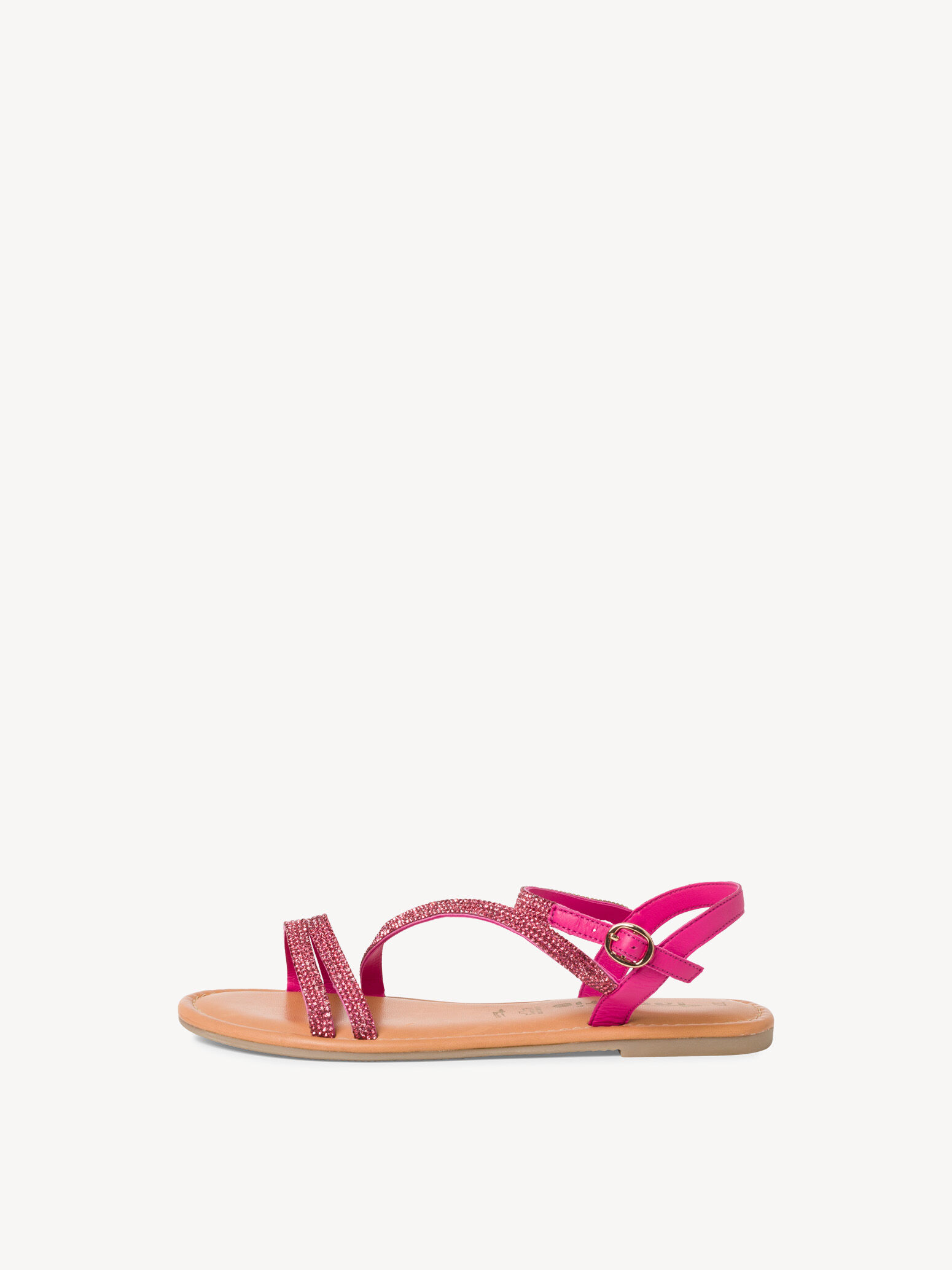 Sandale en cuir - rose fuchsia