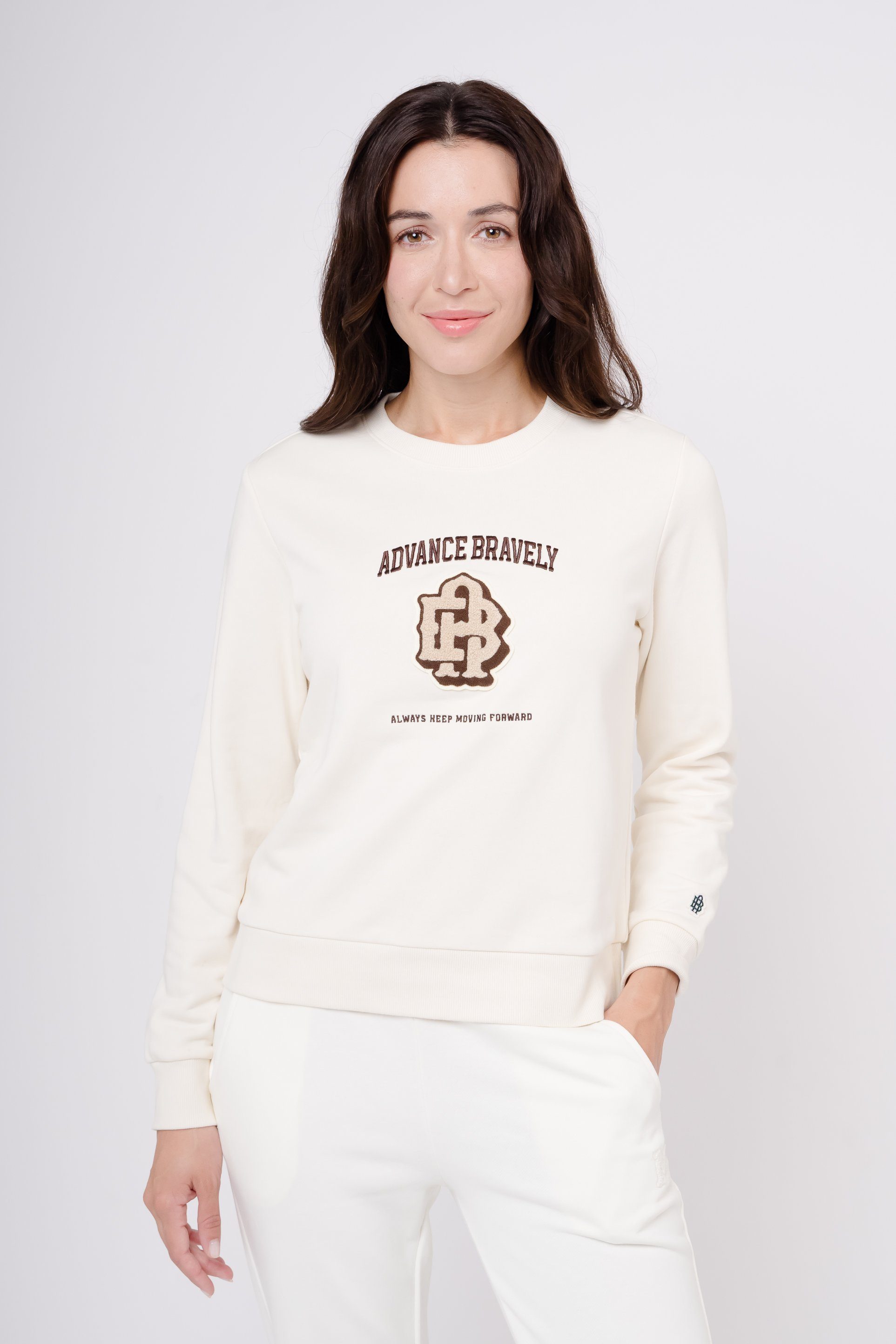 GIORDANO Sweatshirt mit cooler Stickerei