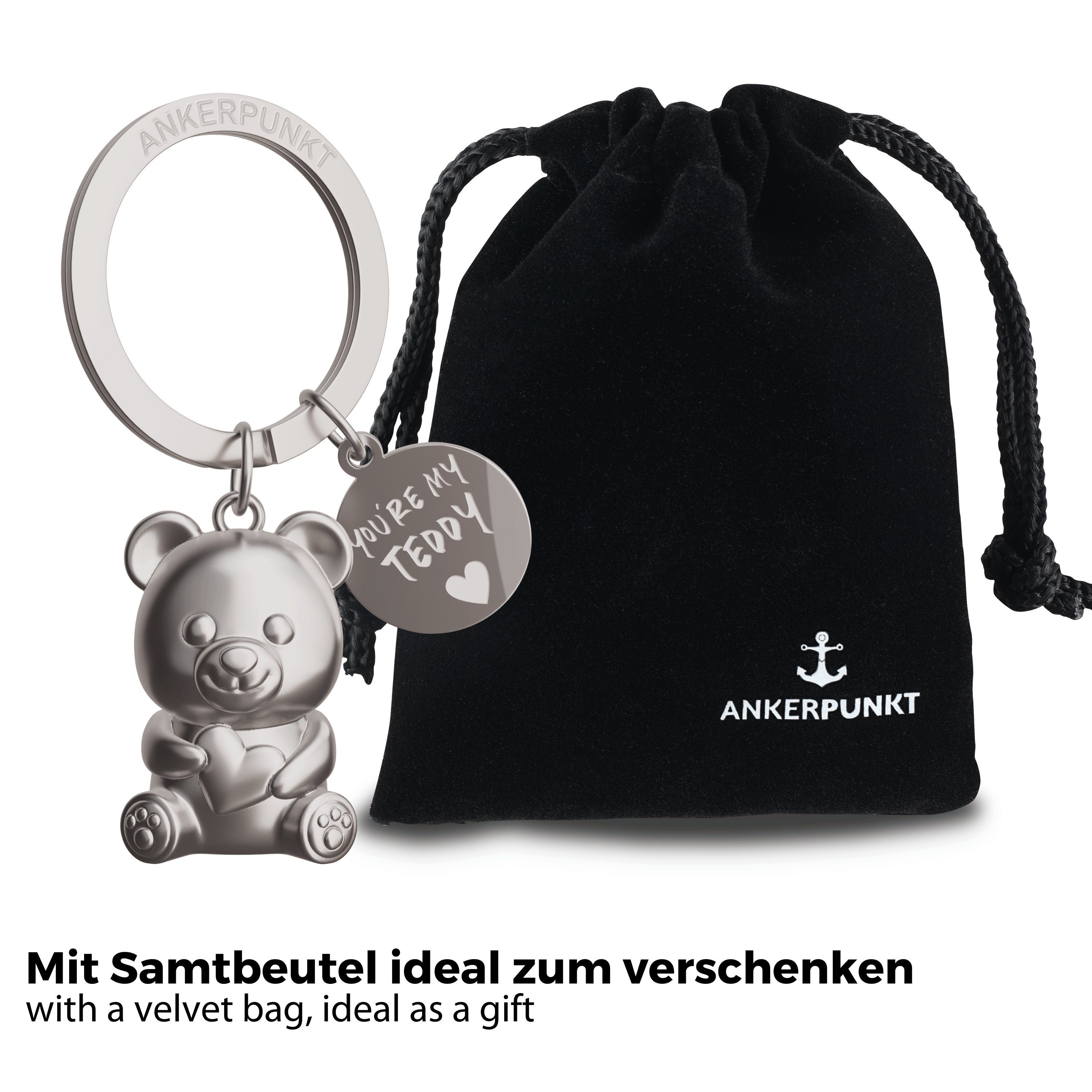 Ankerpunkt Schlüsselanhänger Teddybär Schlüsselanhänger - Geschenke für Frauen, Männer, (Freundin, Freund - Jahrestag, Geburtstag, Einschulung), Geschenke Junge, Mädchen, Geschenke für Mama, Papa