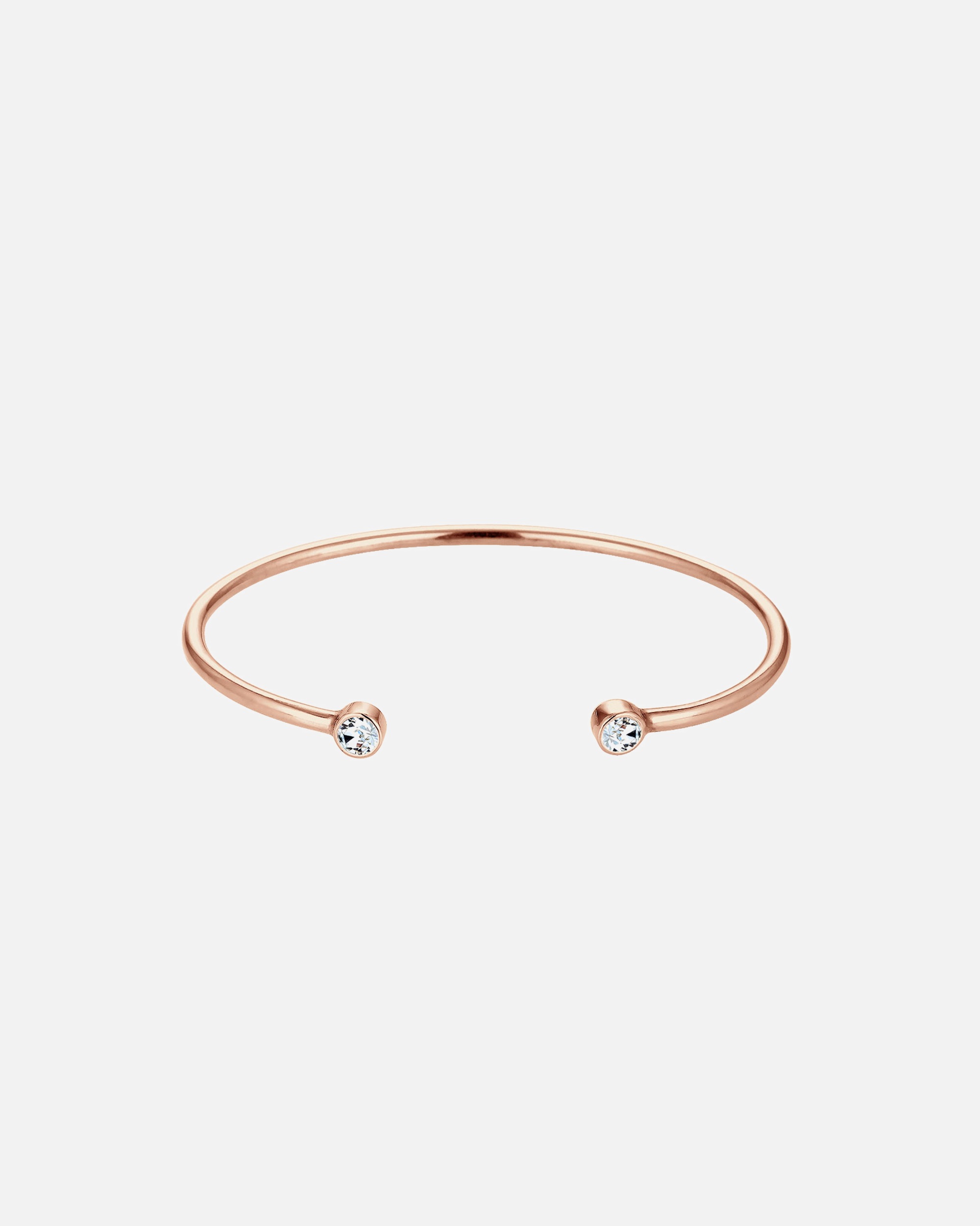 Elli Women's minimalist geo arm ring with crystals in 925 sterling silver