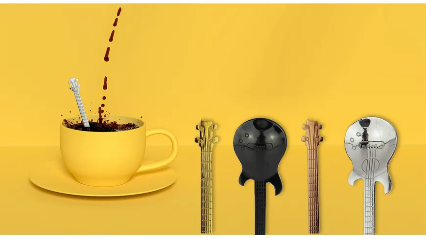 Winkee Kaffeelöffel Set Gitarren 4-tlg.