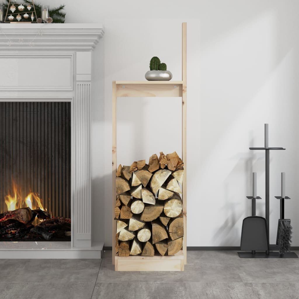 vidaXL Kaminholzregal Kaminholzhalter 33,5x30x110 cm Massivholz Kiefer Feuerholz Ständer Lag, BxTxH:33x30x110 cm