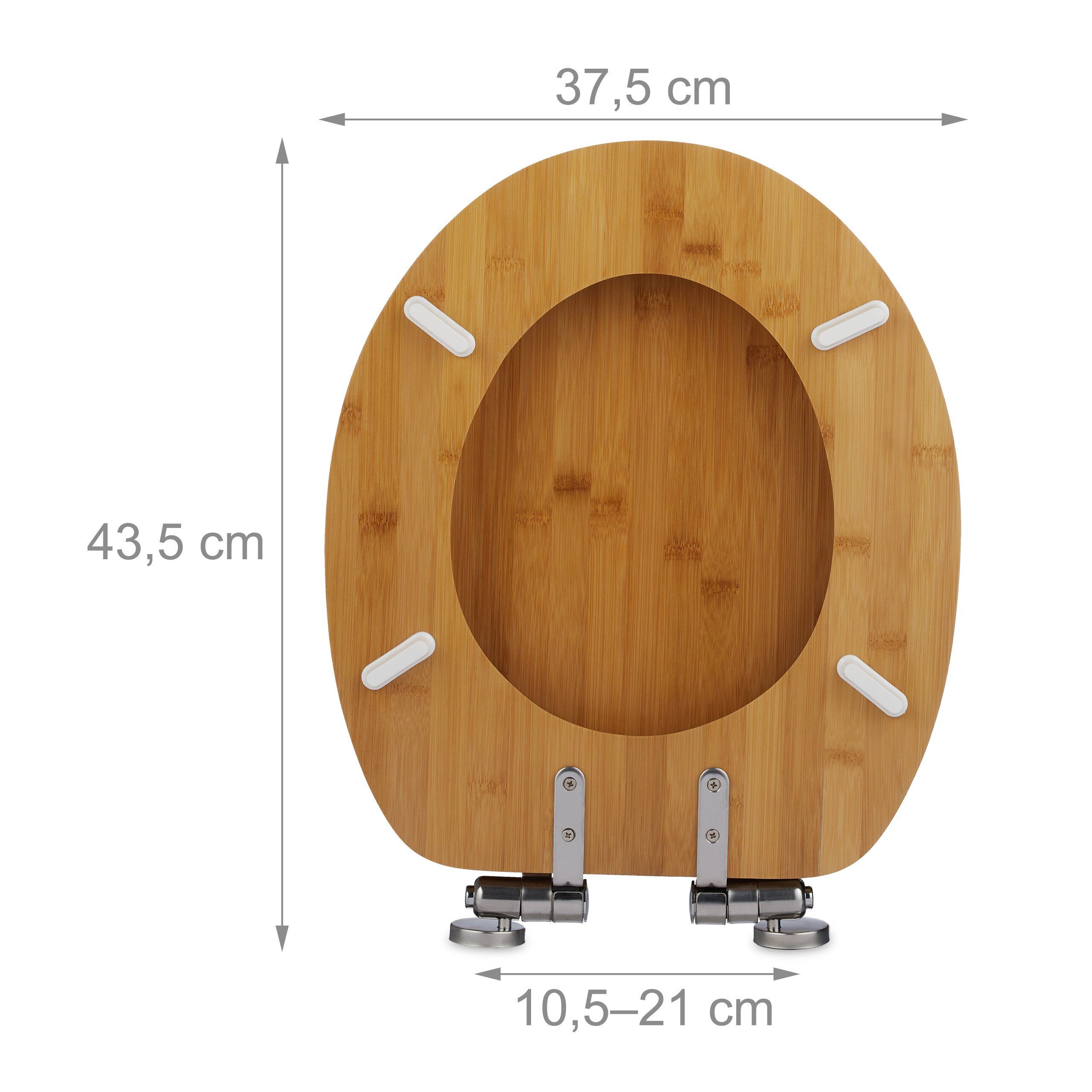 relaxdays WC-Sitz Toilettendeckel mit Absenkautomatik