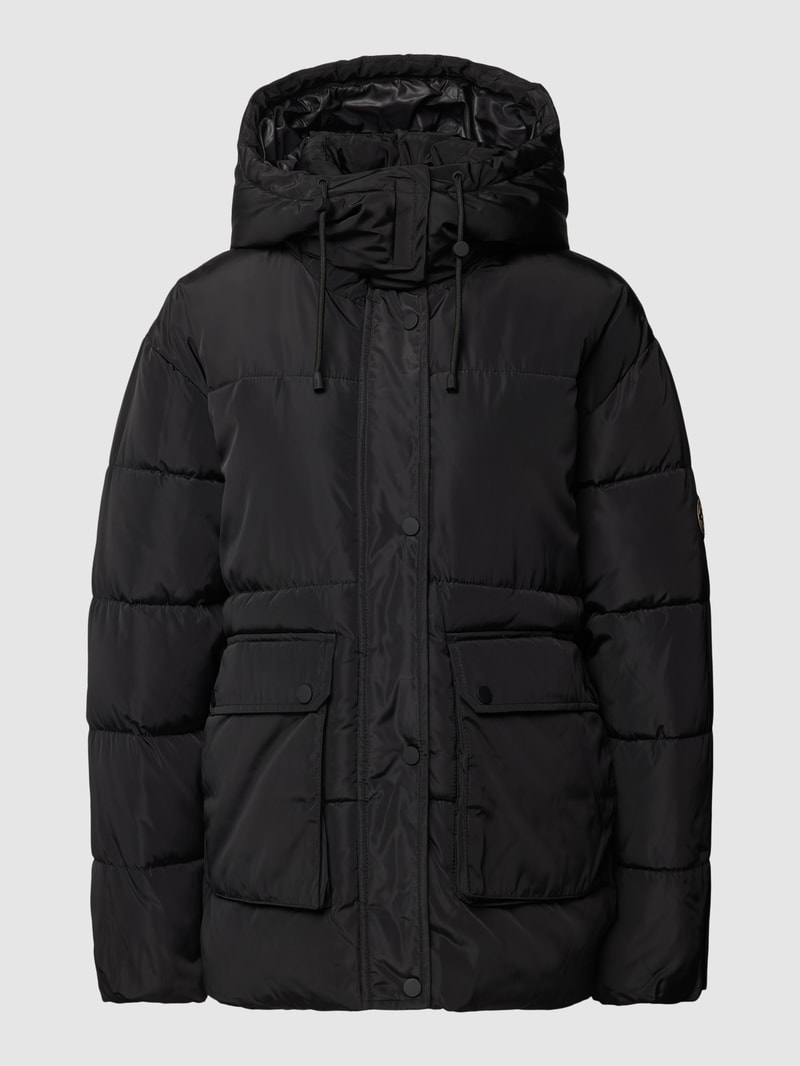Steppjacke mit Pattentaschen Modell 'NORA' in schwarz
