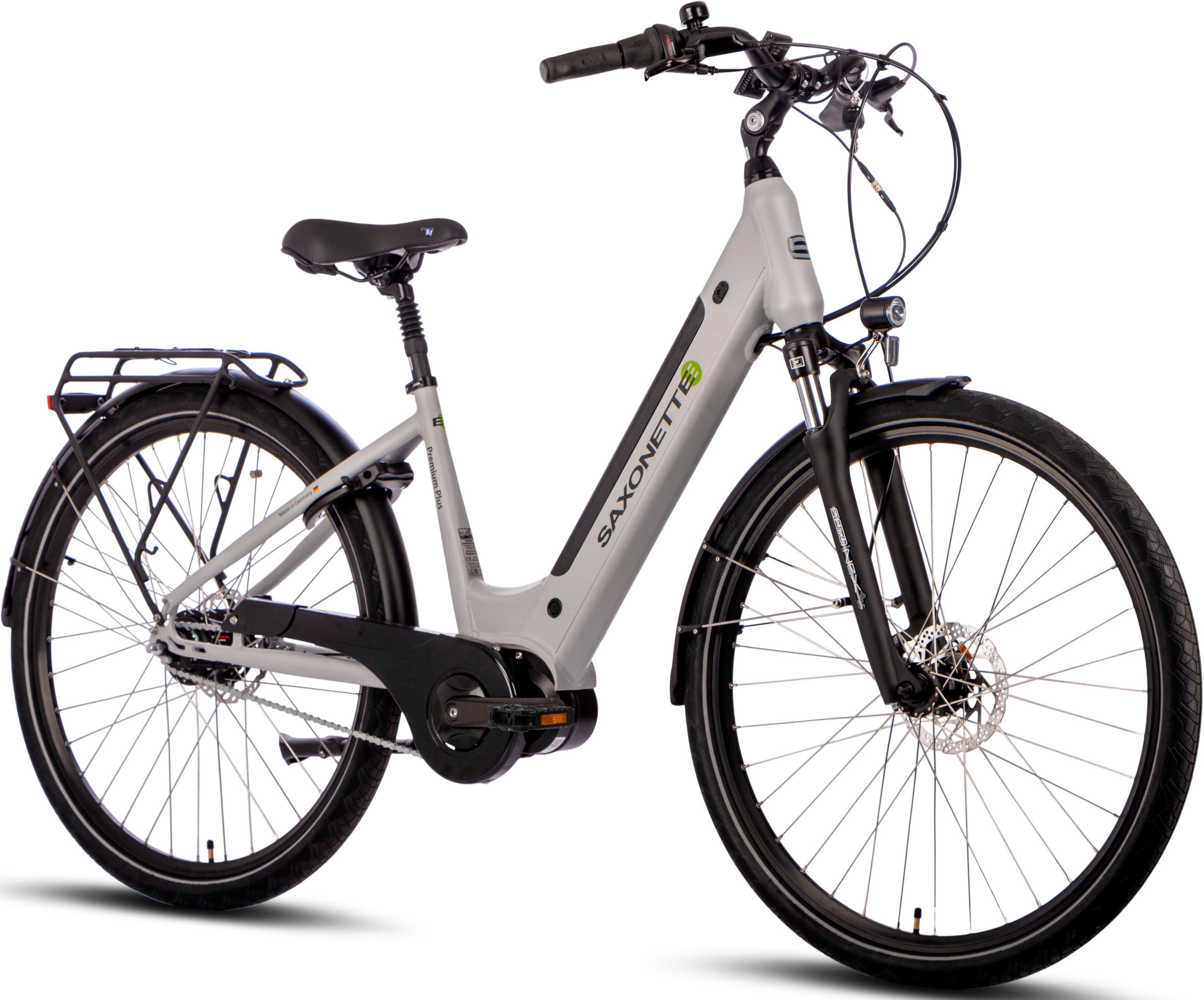 SAXONETTE E-Bike Premium Plus 3.0, 8 Gang, Nabenschaltung, Mittelmotor, 522 Wh Akku