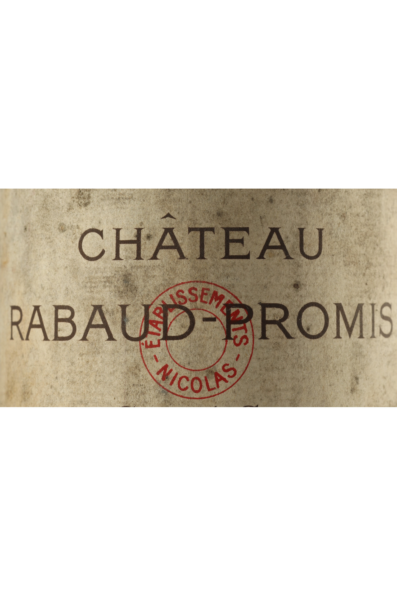 Château Rabaud Promis 1937, Sauternes