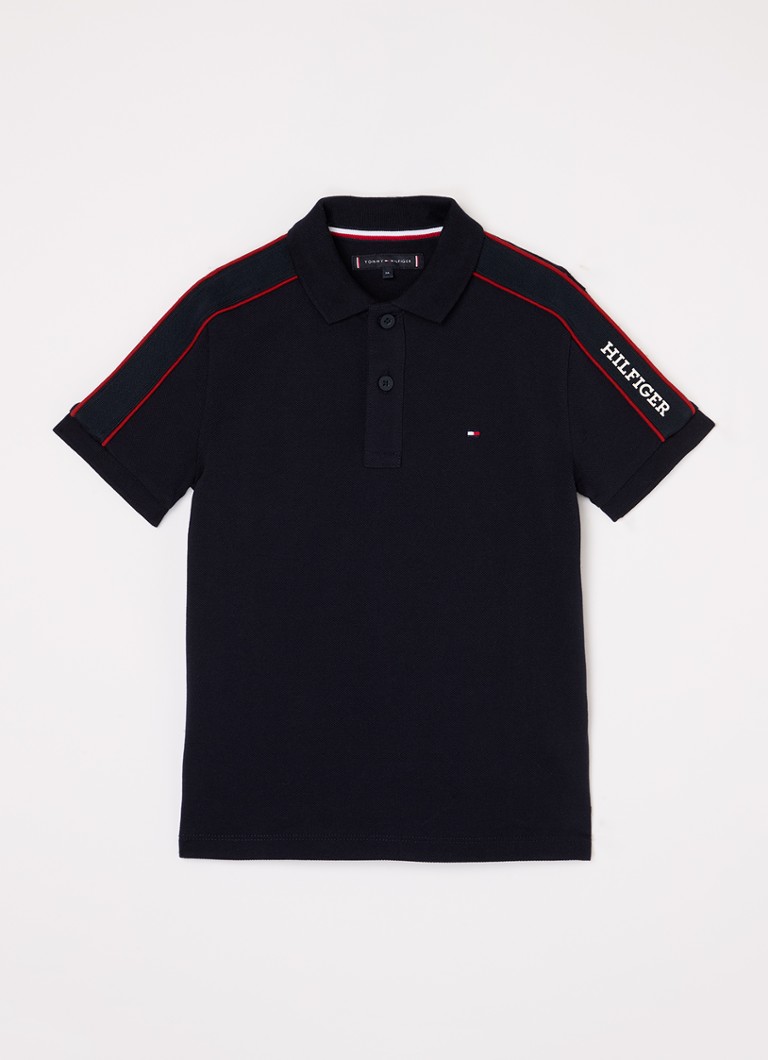 Polo Tommy Hilfiger em algodão piqué com bordado do logotipo.