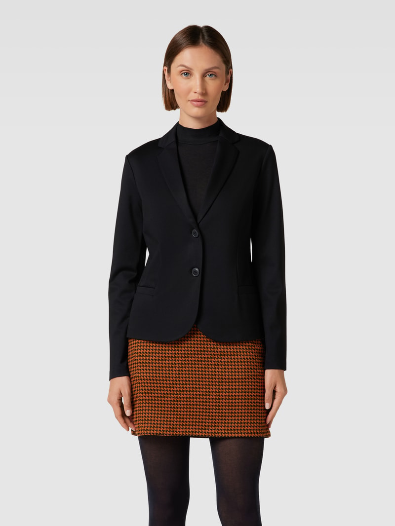 Blazer mit Reverskragen in schwarz